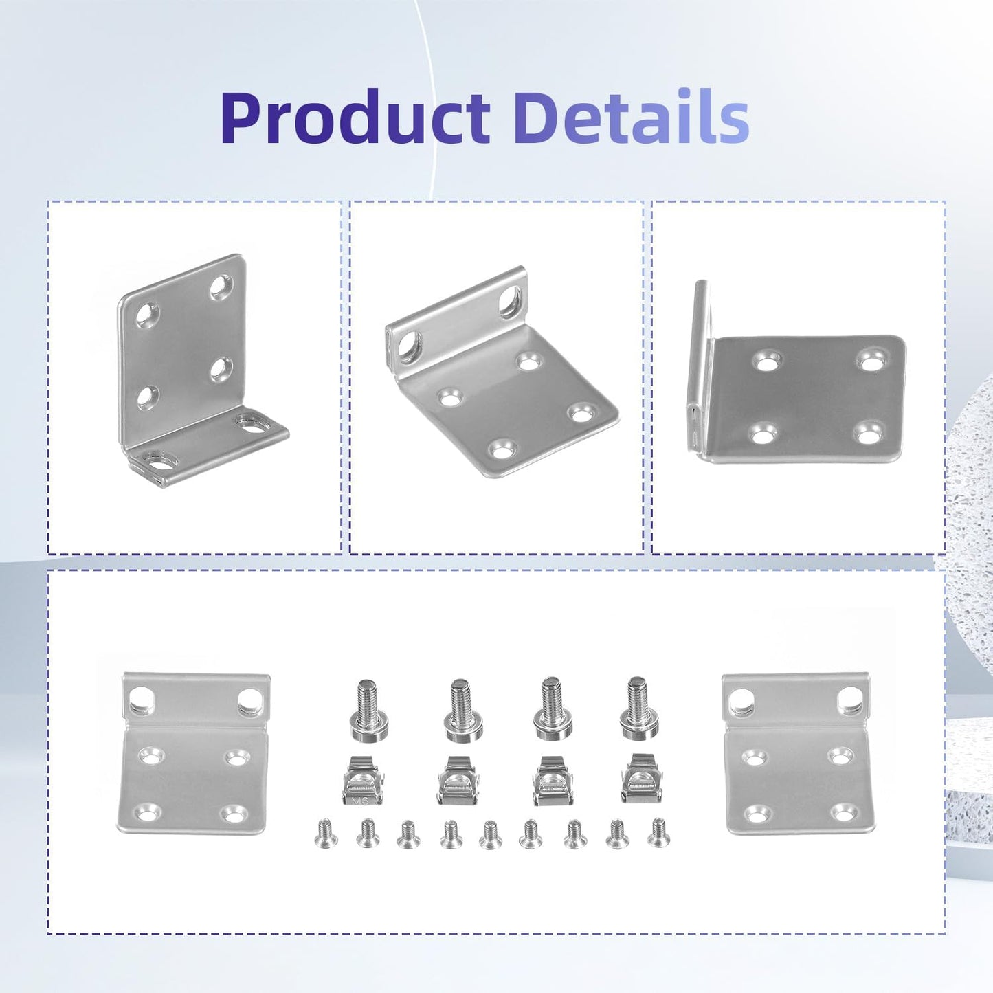 Rack Mount Kit for Ubiquiti Switch, 1U Rack Ears for Ubiquiti 16/24/48 Series Switches