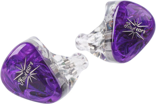 Linsoul Kiwi Ears Orchestra Lite Performance Custom 8BA in-Ear Monitor IEM with Detachable 4-core 7N Oxygen-Free Copper OFC Cable, Handcrafts Faceplate for Audiophile Studio Musician (Purple)