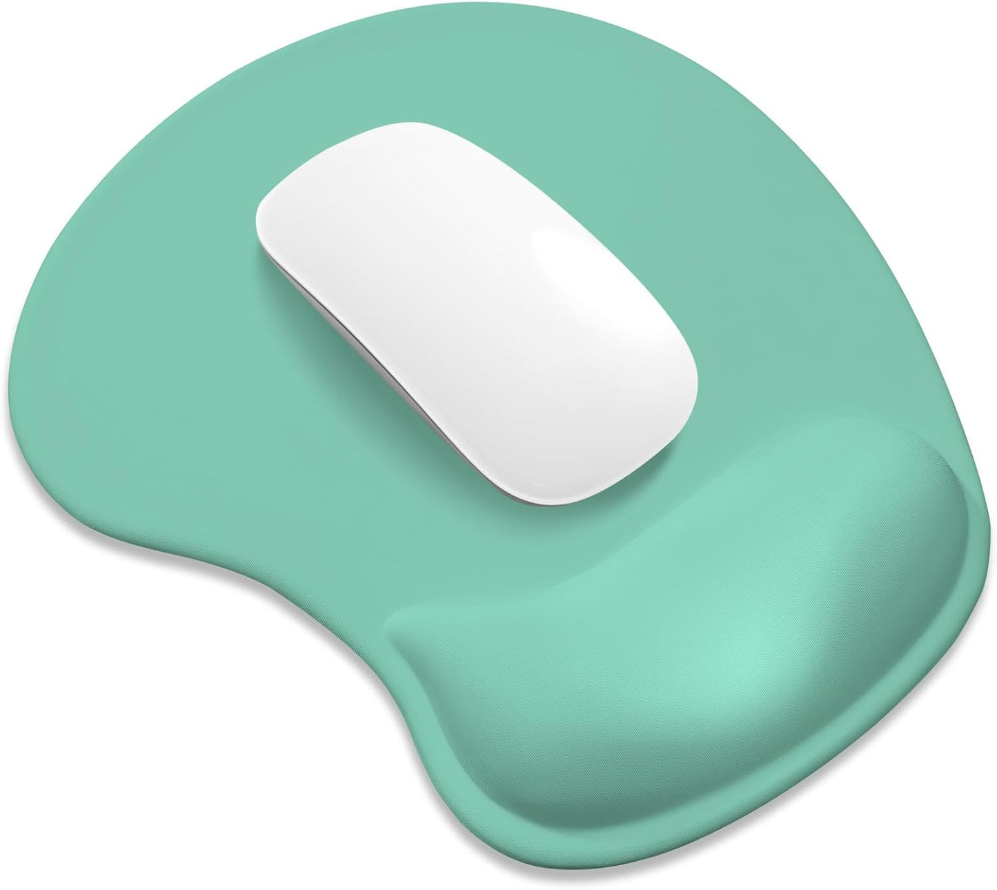 ITNRSIIET Ergonomic Mouse Pad, Cushioned Gel Wrist Rest, Non-Slip Base, Smooth Surface, Compatible with All Mice for Office & Gaming, Desk Accessory, 9.5 x 8.2 inch, Mint Green