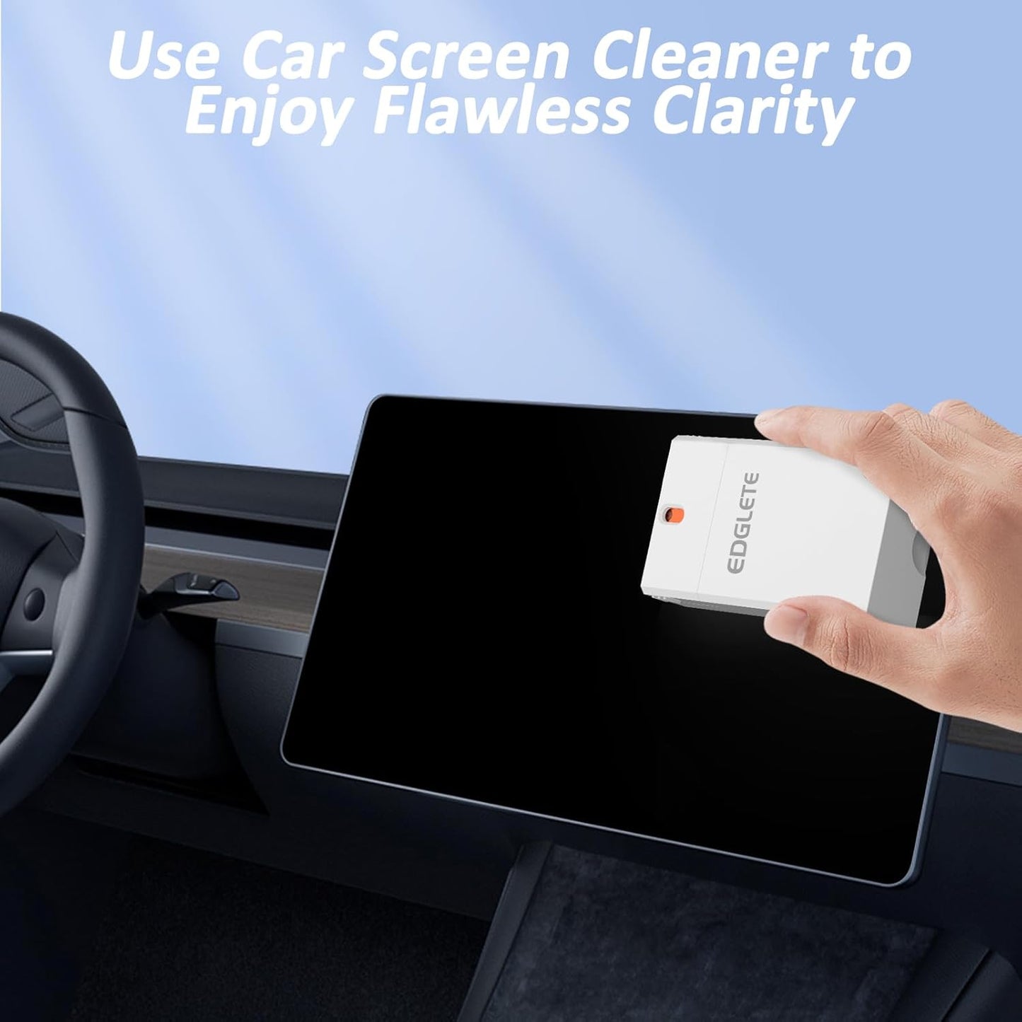 Screen Cleaner Spray and Wipe, Streak-Free Computer Screen Cleaner, Portable Laptop Cleaning Kit for Phone Car Touchscreen Monitor PC MacBook iPad TV Electronic, Refillable 2oz Spray Microfiber Cloth