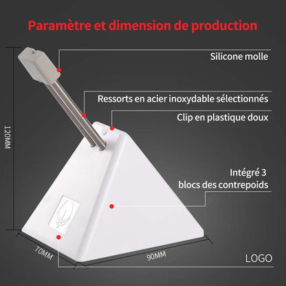 Hotline Games Mouse Bungee Mouse Cord Clip Cord Management System Fixer Holder for Esports FPS Game (3.0 Black)