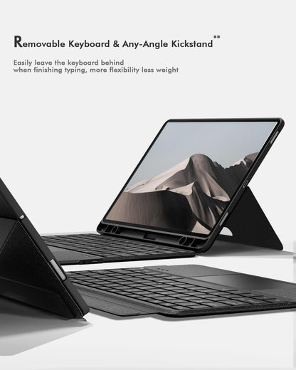 Doohoeek Keyboard Folio for Samsung Galaxy S10 Fe 10.9" 2025 / S9 FE / S9, Bluetooth Keyboard Touch with 7-Color Backlit & Any-Angle Stand & Cover Case for Galaxy S10 Fe 10.9-Inch Accessory