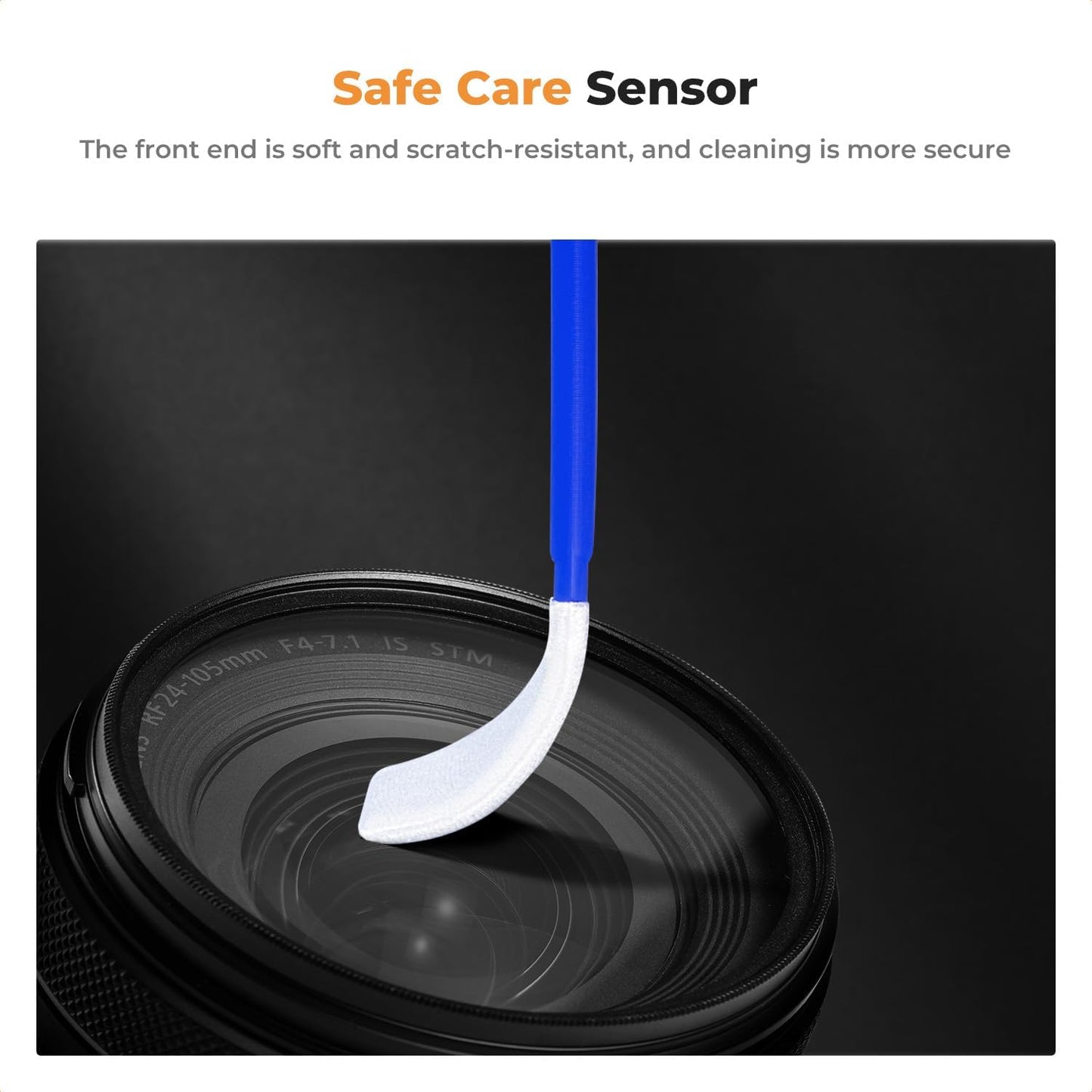 K&F Concept 20 Pack Full-Frame Sensors Cleaning Swabs, DSLR SLR Digital Camera Dry CCD CMOS Clean Swabs Compatible with Nikon Sony Canon DSLR Camera Sensor, 24mm x 20mm