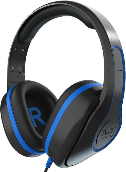 ThinkWrite Technologies REVO TW300, Premium Wired Over-Ear Headphones, Noise Reducing Headphones with 3.5mm Jack, Black