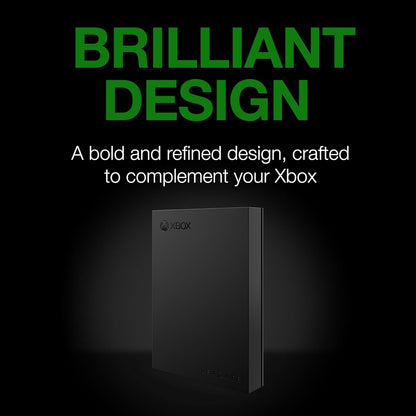Seagate Game Drive for Xbox 5 TB External Hard Drive Portable HDD - USB 3.2 Gen 1, Black with Built-in Green LED bar, Xbox Certified, 3 Year Rescue Services(STKX5000403)