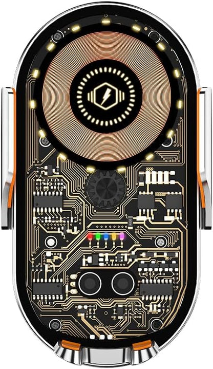 Wireless Car Charger, 15W Fast Charging Auto-Clamping Car Charger Phone Mount Air Vent Cell Phone Holder Compatible with iPhone 16 Pro Max/15/14/13/12/11, Samsung Galaxy S23/S22/S21/S20, etc