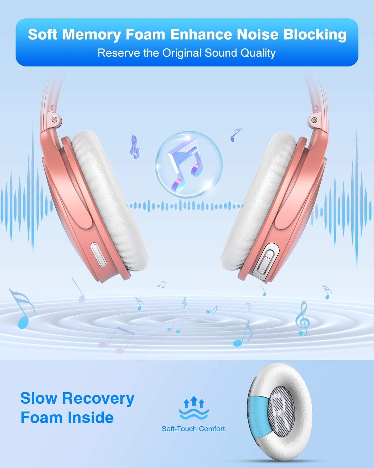 Link Dream Ear Pads for Bose Quiet Comfort 35 Soft Protein Leather Replacement Earpads Ear Cushions Ear Pad for Bose QC 35/25 / 15 QC2 / Ae2 / Ae2i / Ae2W / Sound Link/Sound True (White)