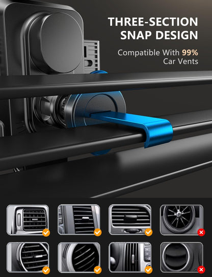 Wireless Car Charger, Phone Holders for Your Car, 15W Auto Clamping Phone Mount Car Accessories for iPhone 16 15 14 13 12 Mini Pro Max 11 XR XS, Samsung Galaxy S24 Ultra S23 S22+ Note 20, etc