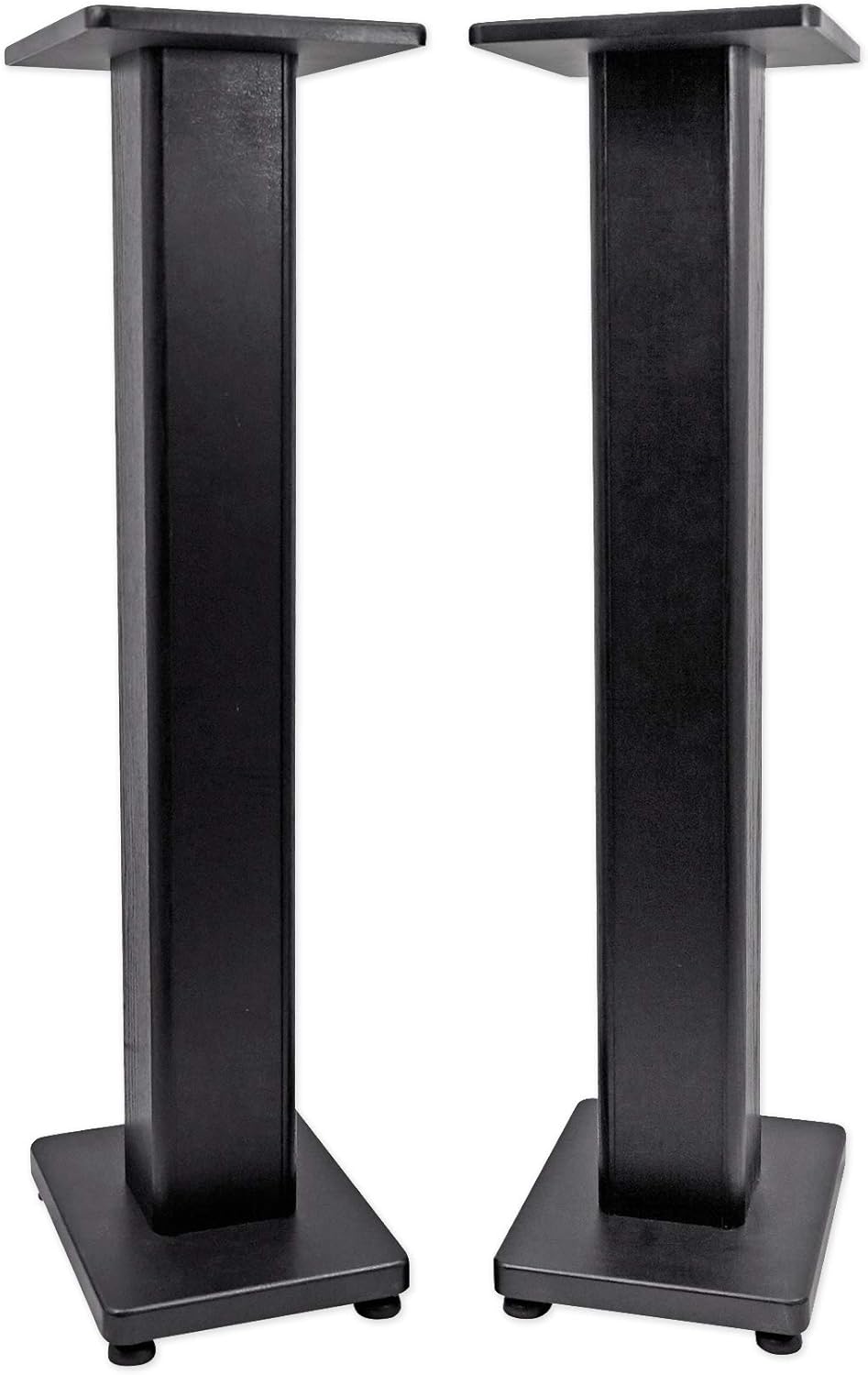 Rockville Pair RHTSB 36 Inch Bookshelf Speaker Stands, High-Performance Wood, Cable Management, Dual Platform Sizes, for Home Theater and Studio Monitors