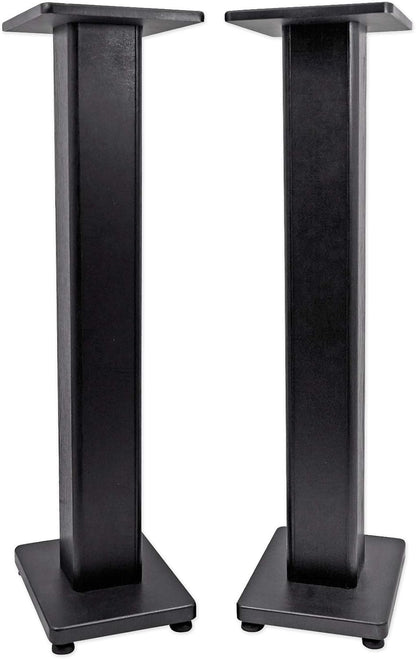 Rockville Pair RHTSB 36 Inch Bookshelf Speaker Stands, High-Performance Wood, Cable Management, Dual Platform Sizes, for Home Theater and Studio Monitors
