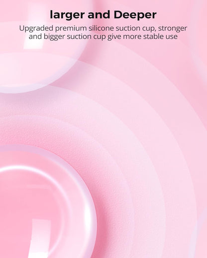 Magnetic Phone Suction Grip, Shower Phone Holder for MagSafe, Octo Phone Sticky Buddy Suction Grip for iPhone 16 15 14 13 12, Birthday Christmas for Women Pink