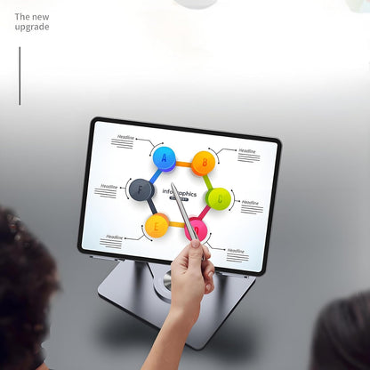 360° Rotating Tablet Stand - Adjustable iPad Tablet Holder for Desk, Foldable iPad Swivel Stand for Home & Office (Slate Gray)