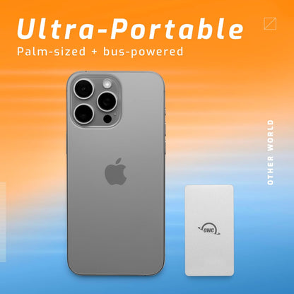 OWC 2TB Envoy Single Ultra Portable Aluminum Bus Powered 10G/s USB-C Thunderbolt Compatible External NVMe SSD Drive