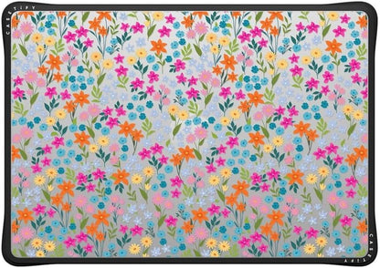 CASETiFY Impact MacBook Air 15" (M2-M4) Case [Cushioned Impact Corners/Scratch-Resistant/Anti-Slip Grip] - Petit Floral Transparent - Clear Black