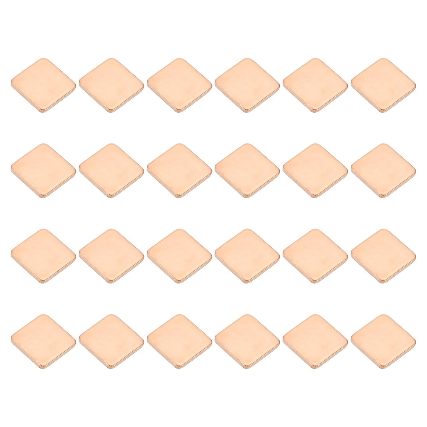 PATIKIL Copper Heatsink Pad Shims, 24 Pcs 15x15x1.8mm Copper Pad Shim IC Chipset GPU CPU Thermal Heatsink for Cooling Laptop Desktop Computer