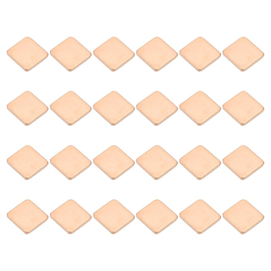 PATIKIL Copper Heatsink Pad Shims, 24 Pcs 15x15x1.8mm Copper Pad Shim IC Chipset GPU CPU Thermal Heatsink for Cooling Laptop Desktop Computer