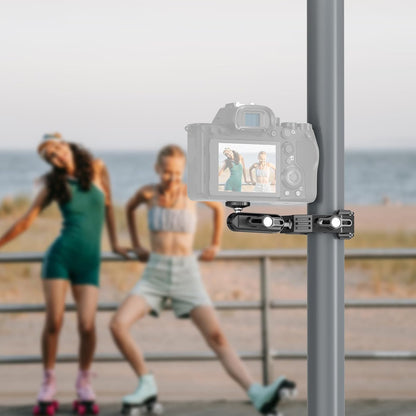 NEEWER Super Clamp with 3" Dual Ballhead Magic Arm, Cold Shoe, 1/4" Threads, Phone/Action Camera Mount Adapter for Desk Tripod Tube Crossbar Gimbal Rods Compatible with SmallRig GoPro DJI, ST83