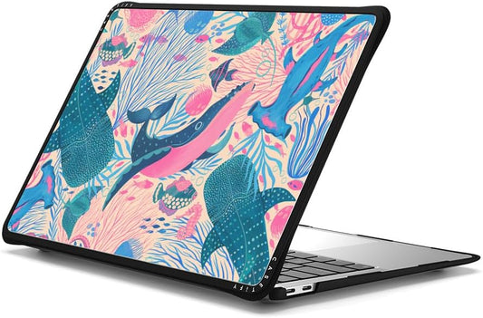 CASETiFY Impact MacBook Air 13" (M1/Intel) Case [Cushioned Impact Corners/Scratch-Resistant/Anti-Slip Grip] - Under The Sea - Clear Black