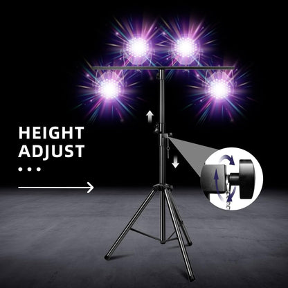 DJ Lights Stand 2 Pack, Heavy Duty DJ Stand, Portable Par Can Tripod Stage Light Stand Adjustable Height 41-95 Inch, DJ Lighting T Bar Suitable for Stages, Bar, Banquet, Party
