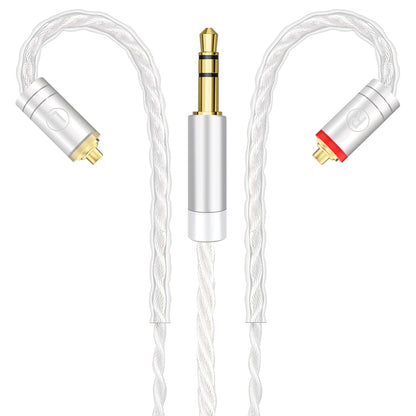 Premium HiFi IEM Cable - Silver-Plated 3.5mm to MMCX Cord, Lossless-Sound in-Ear Monitor Cables for Vibes 201/202, Shure SE215/315/425/535/846-Silver (HC001)