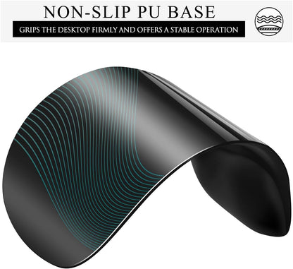 JIKIOU Mouse Pad, 2 Pack Ergonomic Mouse Pads with Comfortable Gel Wrist Rest Support and Smooth Cloth, Non-Slip PU Base for Easy Typing Pain Relief Durable and Easy to Clean Small Black