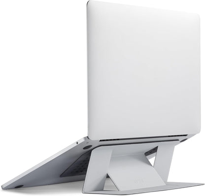 MOFT Laptop Stand for Desk, Adhesive MacBook Computer Stand with 2 Adjustable Viewing Angles, Foldable and Portable Laptop Riser Compatible with 11"-16" Laptops, Misty Cove