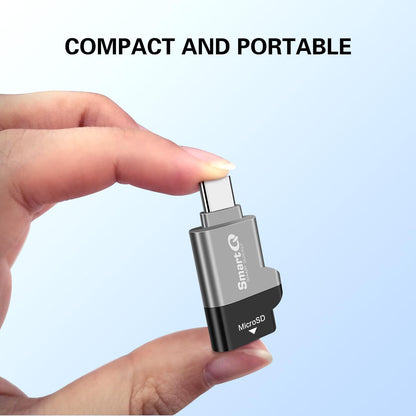 C356 Type-C MicroSD Card Reader with USB 3.0 Super Speed Technology, Supports MicroSDXC, MicroSDHC, and MicroSD for Window, Mac OS X and Andriod (Midnight Grey)