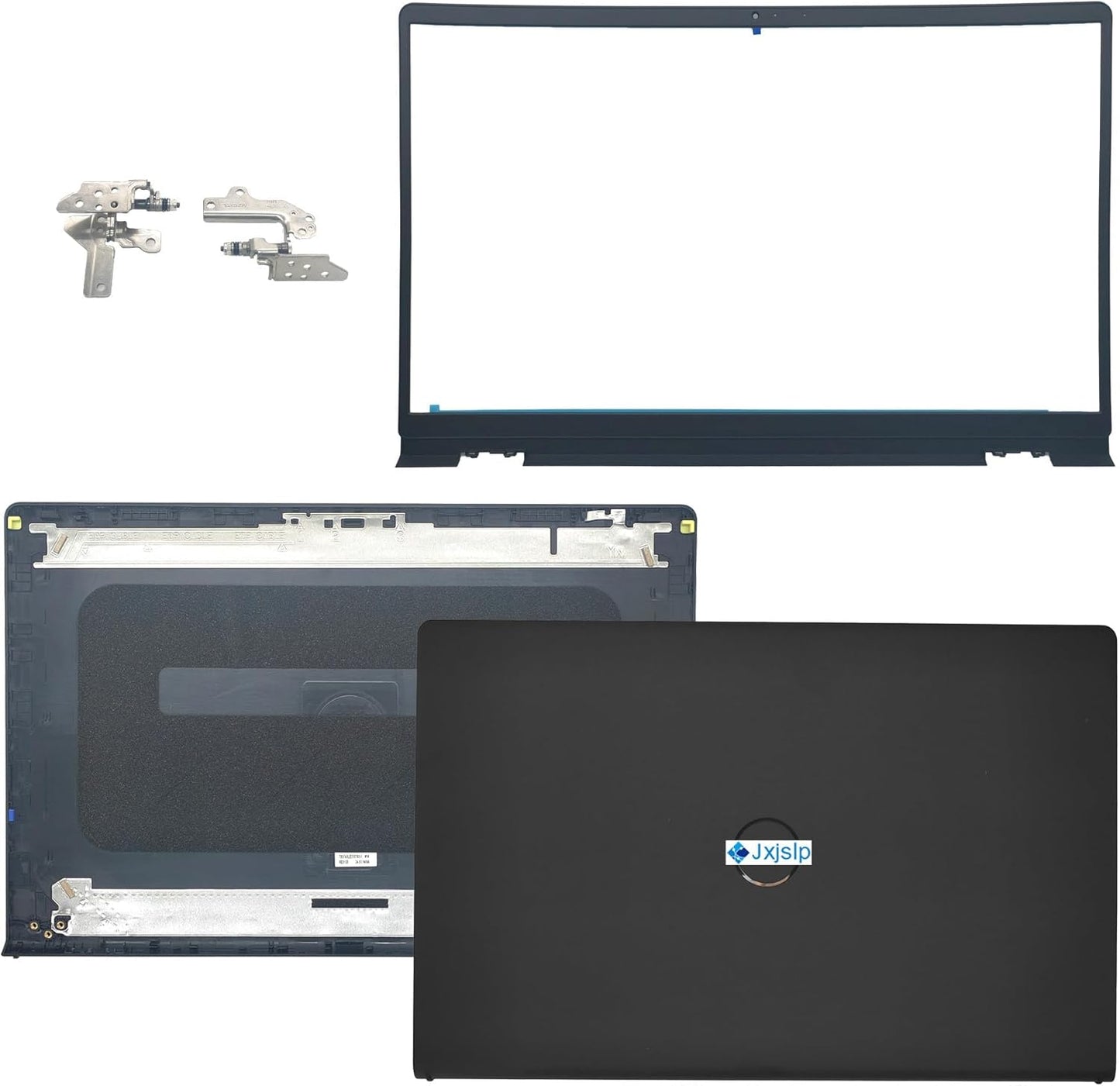 Replacement LCD Back Cover Top Case Lid Front Bezel Frame with Hinges for DELL Inspiron 15 3510 3511 3515 3520 3525 Series Laptop 0WPN8 00WPN8 9WC73 09WC73 AP3LE000901 Black
