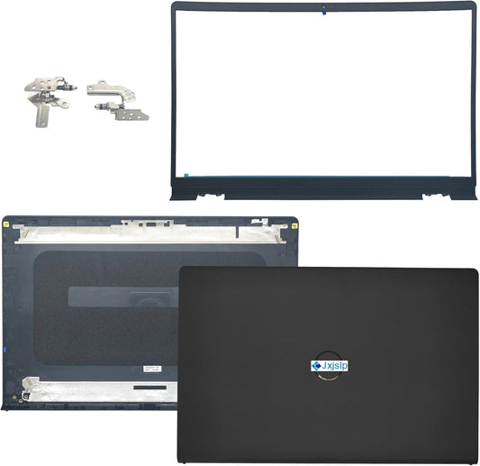 Replacement LCD Back Cover Top Case Lid Front Bezel Frame with Hinges for DELL Inspiron 15 3510 3511 3515 3520 3525 Series Laptop 0WPN8 00WPN8 9WC73 09WC73 AP3LE000901 Black