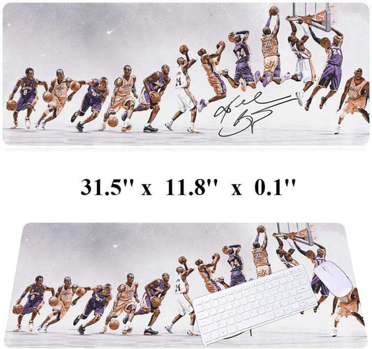 RTGGSEL 31.5x11.8 Inch Non-Slip Long Extended Large Gaming Mouse Pad with Stitched Edges XL Laptops Keyboard Mouse Mat（KB）