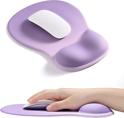 EooCoo Ergonomic Mouse Pad with Gel Wrist Rest Support Middle Concave Design, Relieve Wrist Pain Mousepad, Non-Slip Base for Laptop, Office Desk Accessories, Carpal Tunnel Syndrome