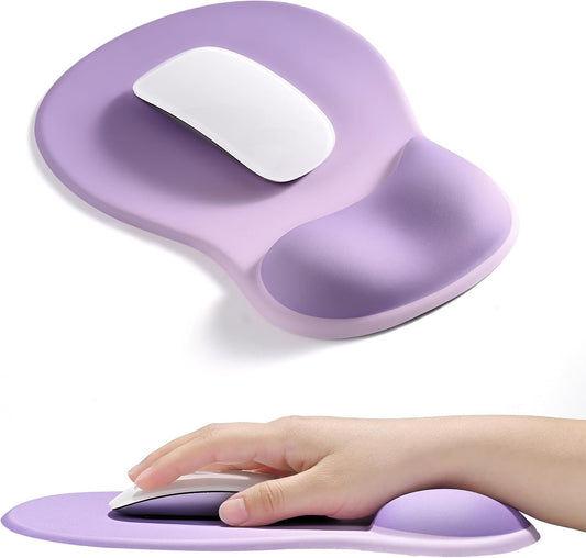 EooCoo Ergonomic Mouse Pad with Gel Wrist Rest Support Middle Concave Design, Relieve Wrist Pain Mousepad, Non-Slip Base for Laptop, Office Desk Accessories, Carpal Tunnel Syndrome