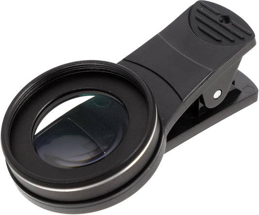 Phone Lens : 37mm 15X Macro Lens for Phone Camera Clip-on Magnifying for Close-up Photography (Black)