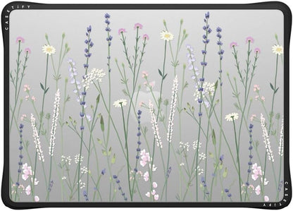 CASETiFY Impact MacBook Air 13.6" (M2-M4) Case [Cushioned Impact Corners/Scratch-Resistant/Anti-Slip Grip] - Gigi Garden Florals - Clear Black