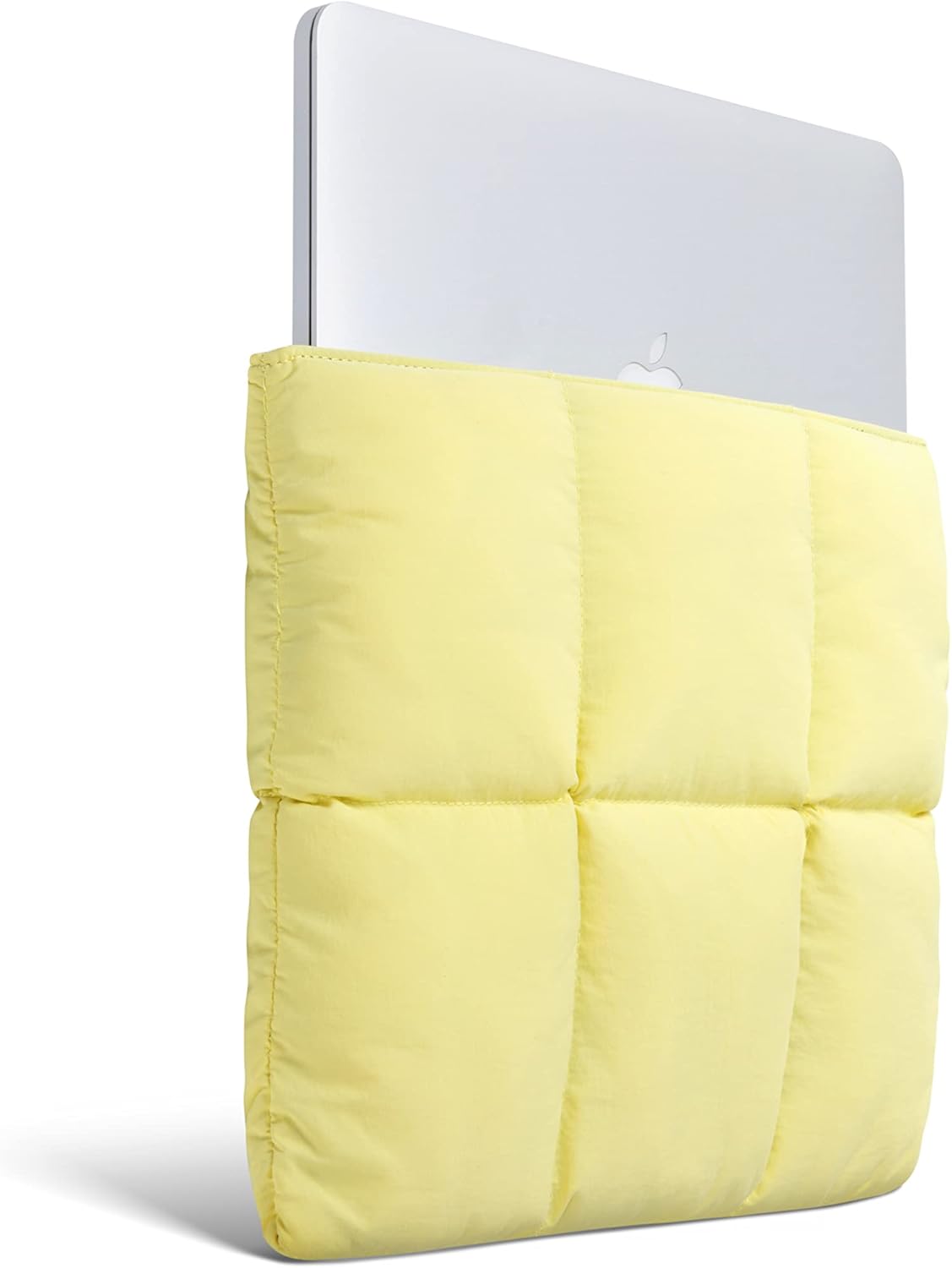 Comfyable Puffy Laptop Sleeve 13 Inch 14 Inch, Quilted Puffer Laptop Carrying Case, Pillow Case Compatible with MacBook Air M4 2025 M3 M2 M1, MacBook Pro M4 Pro/Max, Yellow