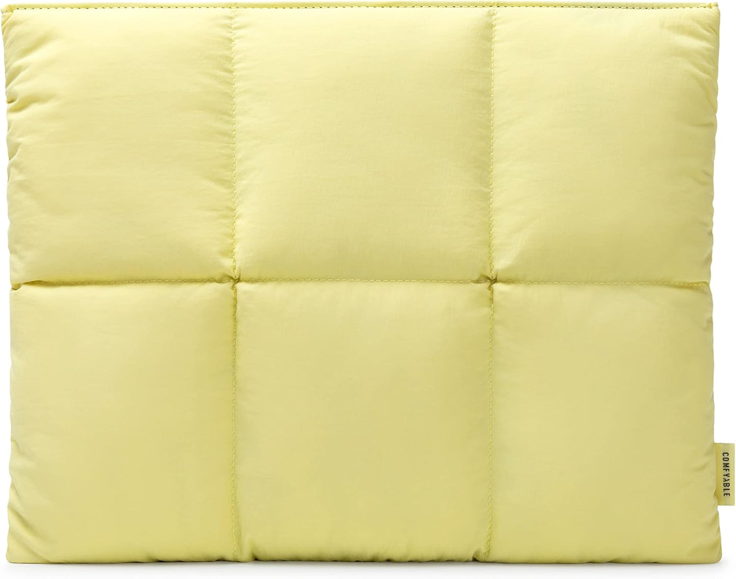 Comfyable Puffy Laptop Sleeve 13 Inch 14 Inch, Quilted Puffer Laptop Carrying Case, Pillow Case Compatible with MacBook Air M4 2025 M3 M2 M1, MacBook Pro M4 Pro/Max, Yellow