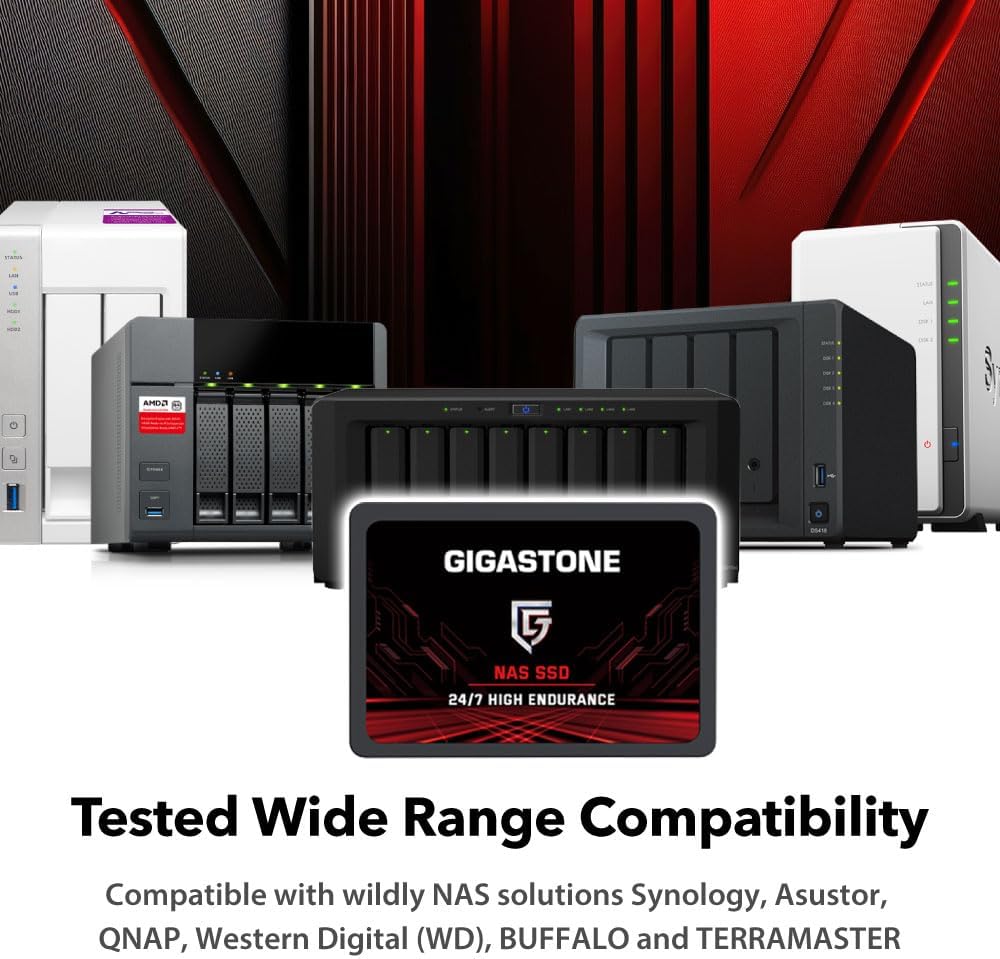 Gigastone SATA SSD 512GB (5-Pack) 2.5 inch SSD 550MB/s Upgrade Laptop PC Memory and Storage PS4 HDD Replacement 2.5" Internal Solid State Hard Drives SATA III SLC Cache 3D NAND Game Turbo Performance