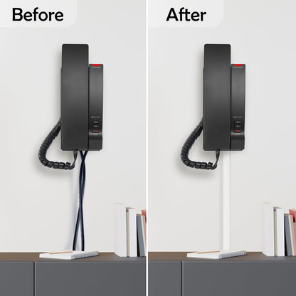 Rubber Bond TV Cord Hider Cable Protector - Strong Self Adhesive Wall Cord Cover Cable Hider - Low Profile Cable Management Wall Cord Concealer Cable Raceway (White, 10 Feet)