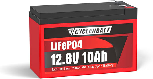 12V 10Ah Lithium Battery, 5000+ Cycles LiFePO4 12V 10Ah Battery Built-in 10A BMS, 12V Lithium Battery Suitable for Power Wheels, Fish Finder, UPS, Solar Battery, HAM Radio