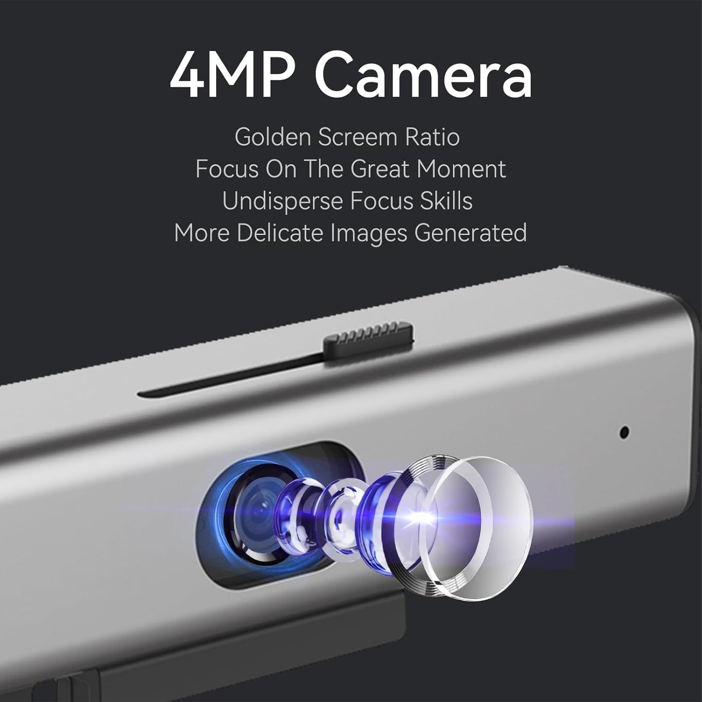 PHILIPS Webcam for PC Streaming with Microphone - 2K Webcam for Desktop Web-Camera, Light Correction, Laptop Web Cam with 2 Mics, USB Camera for Gaming, Laptop/Mac/Zoom/YouTube/Video Calling/Office