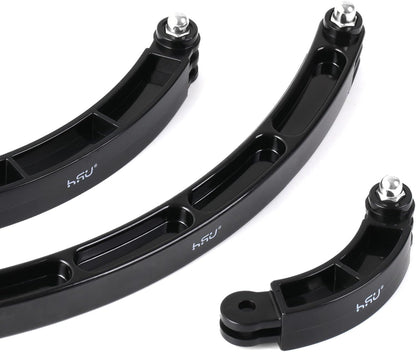 HSU 3 in 1 Curved Extension Arm Kit, Extension Pivot Arm Adjustable Monopod Bracket for GoPro Hero 13/12/11/10/9/8/7/6/5 Black, Session 5/4, DJI Osmo Action and More