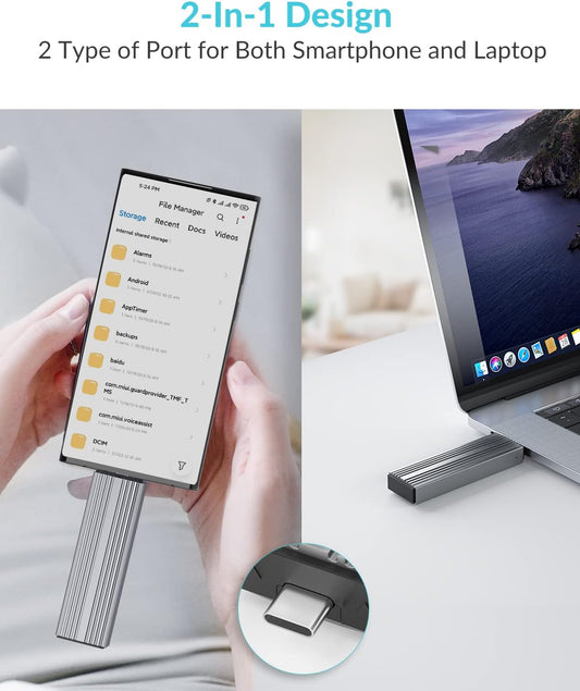 PHIXERO 10Gbps SSD Enclosure, Tool-Free and Wireless. Compactible with NVME/SATA SSD Size 2230/2242/2260/2280