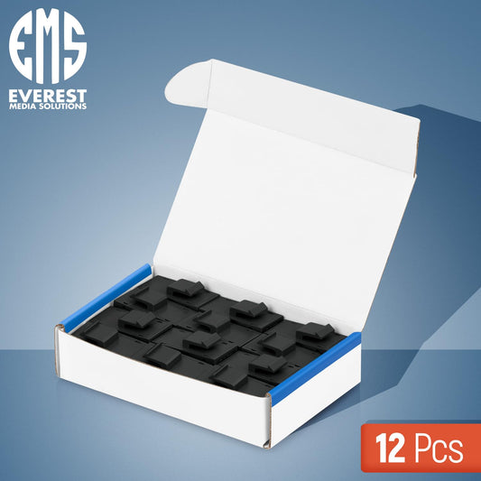 Everest Cat6 RJ45 Keystone Coupler (12-Pack) in Black - RJ45 Coupler - Cat 6 Couplers - Female to Female Cat6 Keystone Jacks - Ethernet Couplers - Ethernet Cable Extender