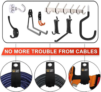 22PCS Heavy Duty Storage Straps Garage Organization Tool Organizers and Storage Fastening Straps Cord Wrap Keeper, Cable Straps for Cords, Hoses, Rope, RV, Boat, and Garage Storage and Organization