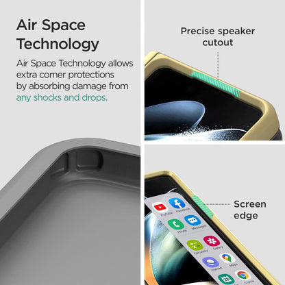 VRS DESIGN Terra Guard Modern for Galaxy Z Fold 4 5G (2022), Premium Modern Neat Style [Anti Scratch Hinge Protection] Case with Tempered Glass Screen Protector (Lemonade)