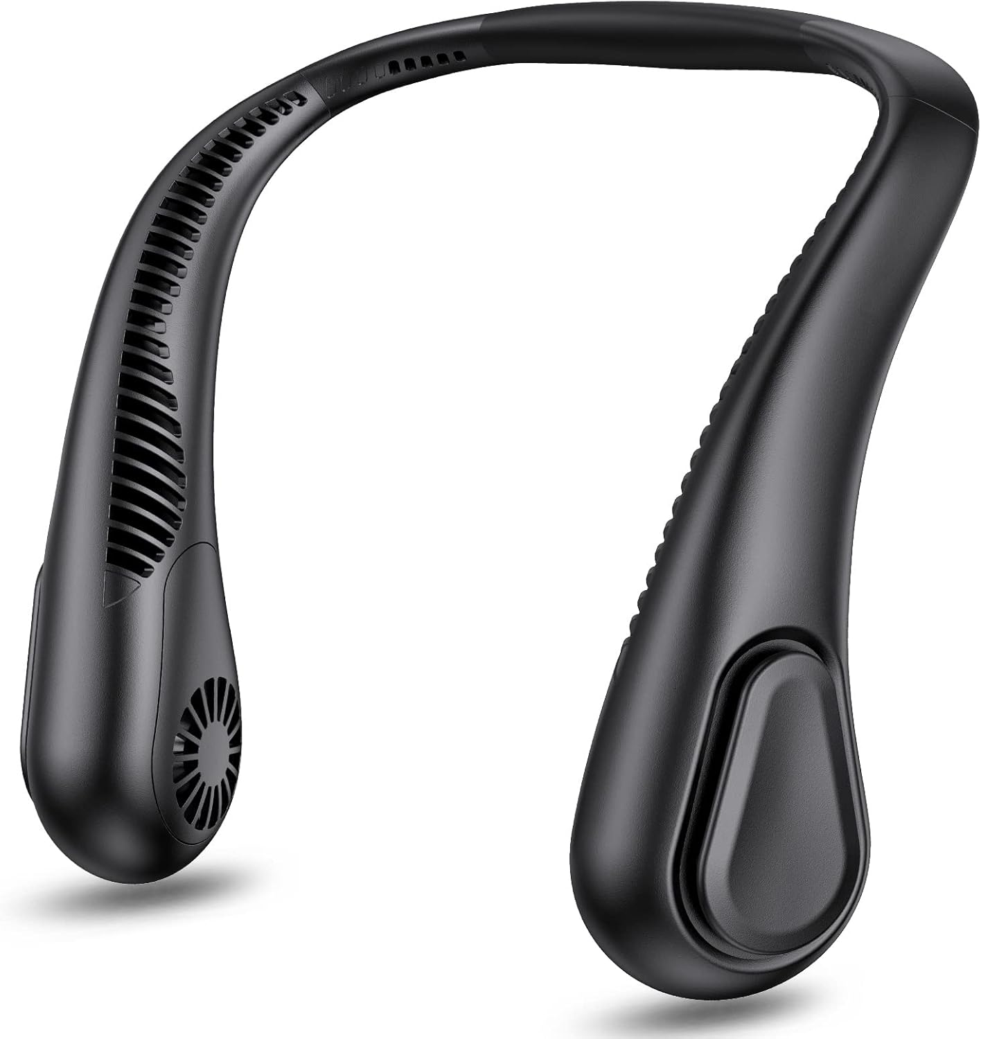 AMACOOL Bladeless Neck Fan Portable Personal Fan 5000mAh Rechargeable Battery Operated Wearable Fan for Women Men Outdoor Sport Travel Patio Garden Work Home Kitchen(Black)