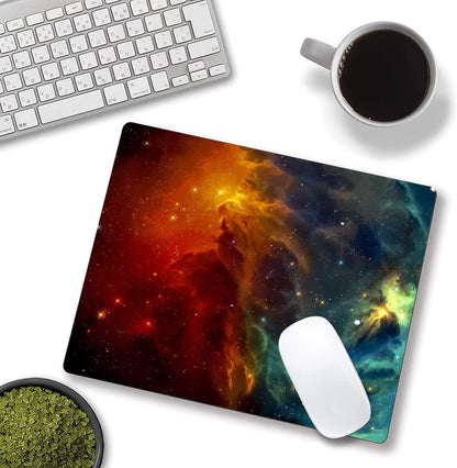 Mouse Pad, Galaxy Mouse Pad, Square Waterproof Mouse Pad Non-Slip Rubber Base MousePads for Office Laptop, 9.5"x7.9"x0.12" Inch(Cool Galaxy)