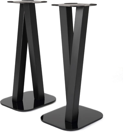 EXIMUS One Pair Fixed Height Universal Speaker Floor Stands - Black - 600 Series
