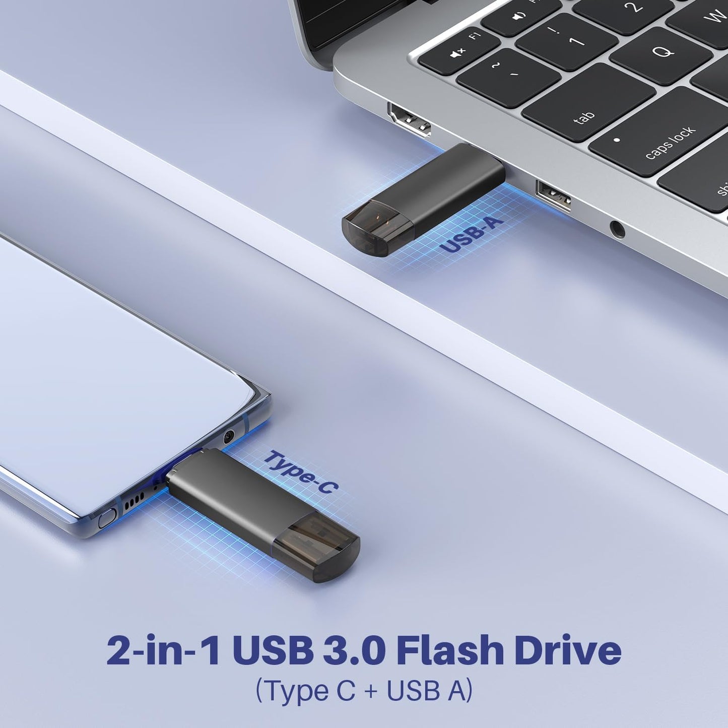 32GB USB C Flash Drive Dual USB 3.0 Flash Drive Type C + USB A Portable Type-C Flash Drive 2-in-1 USB-C Thumb Drive for Smartphone Tablet Computer Mac iPhone 15 (5 Packs)