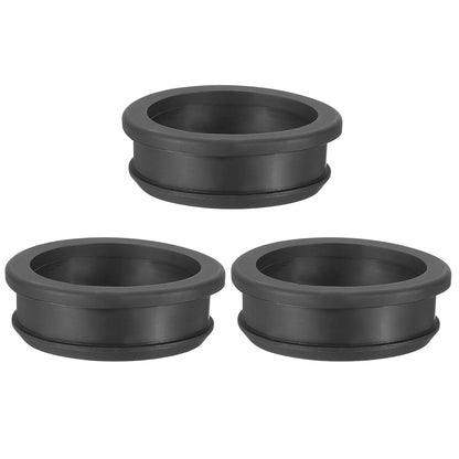 PATIKIL 46.6mm / 1-13/16 Inch Drill Hole,1-9/16 Inch ID Rubber Grommets, 3Pcs Top Hat Grommet for Wiring Eyelet Ring Gasket Automotive Firewall Cable Hole Plugs Wires Protection, Black